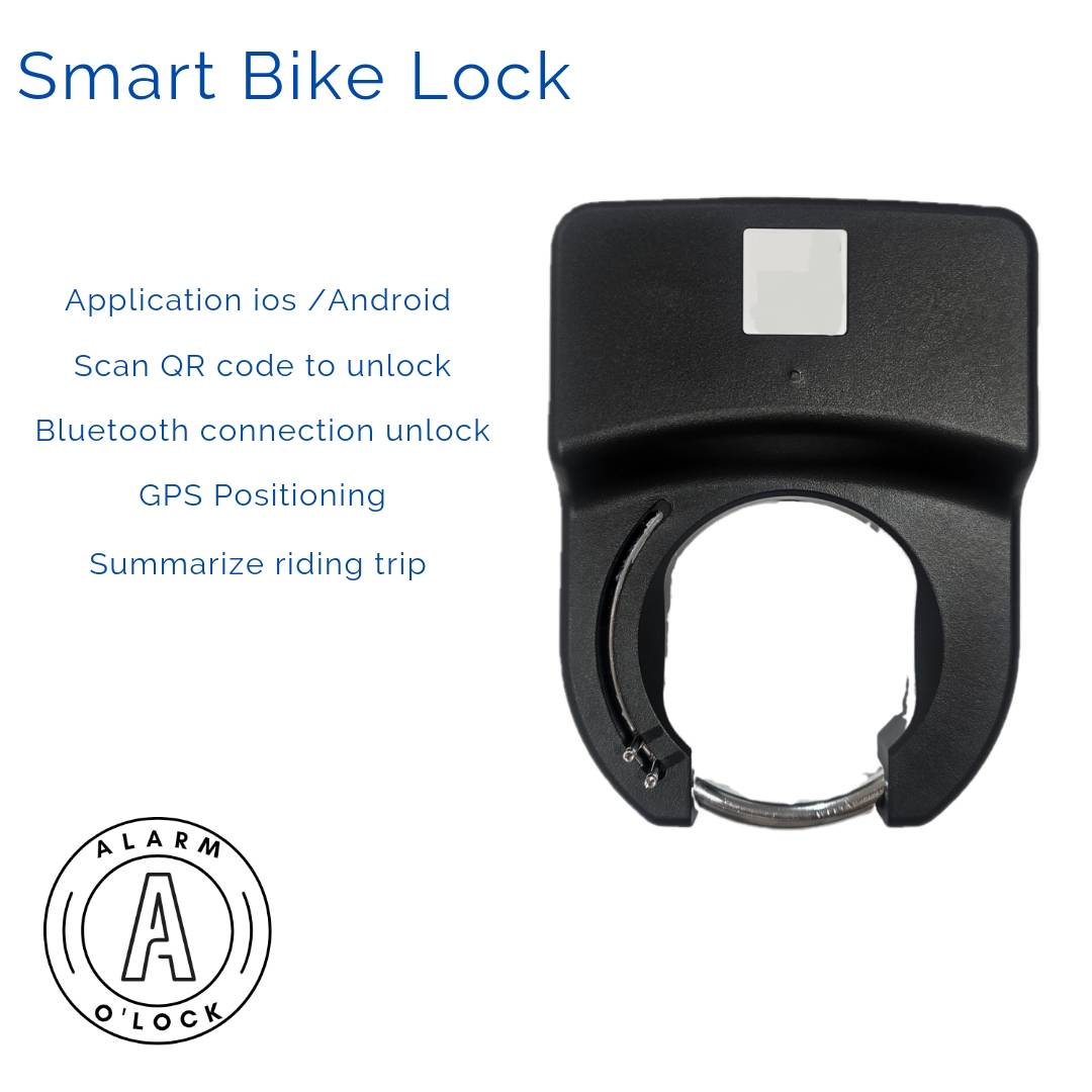 Smart Bike Lock with GPS tracking QR code tracking vibration alarm