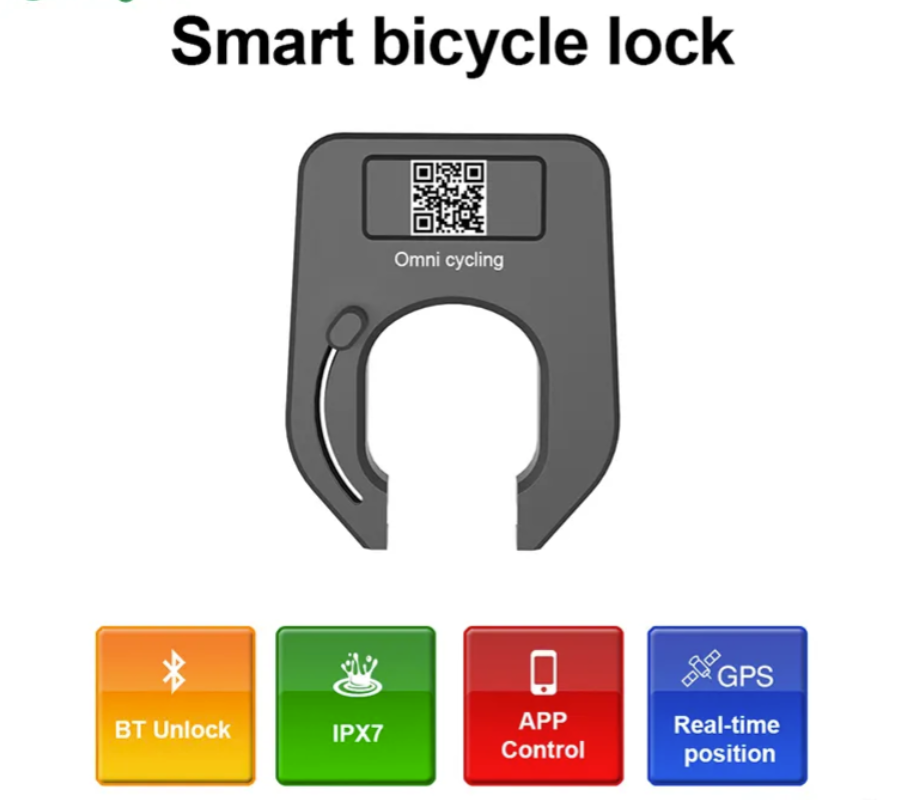 Smart Bike Lock with GPS tracking QR code tracking vibration alarm